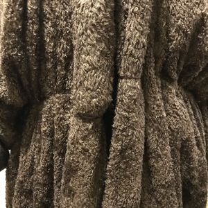 A Brown Chenille Puffer Jacker